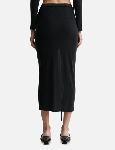 Shop Jacquemus La Jupe Pareo Croissant In Black