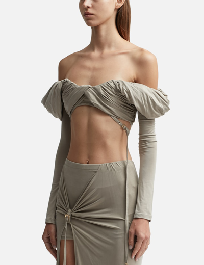 Jacquemus Le Haut Spalla In Green