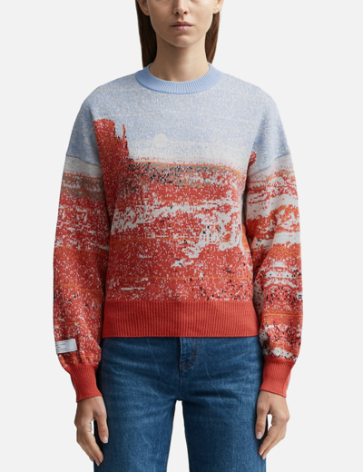 Shop Canada Goose Landscape Wool Knit Sweater In Multicolor