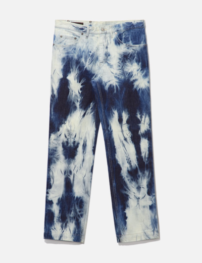 Shop Burberry Bleached Jeans In Blue