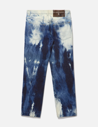 Shop Burberry Bleached Jeans In Blue