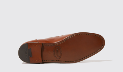 Scarosso Horsebit-detail Leather Loafers In Cognac - Calf