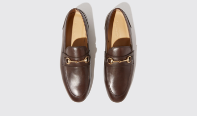 Shop Scarosso Alessandro Brown - Man Loafers Brown In Brown - Calf