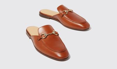 Shop Scarosso Serena Cognac - Woman Mules Cognac In Cognac - Calf