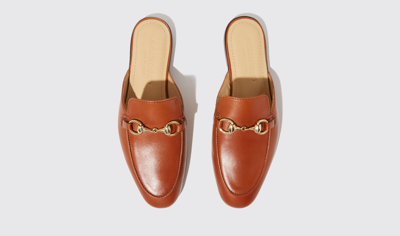 Shop Scarosso Serena Cognac - Woman Mules Cognac In Cognac - Calf