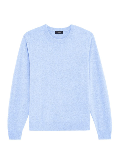 Shop Theory Men's Hilles Cashmere Sweater In Light Blue Melange
