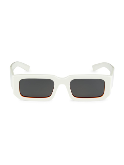 Shop Prada Men's 06ys 53mm Solid Sunglasses In White Dark Grey