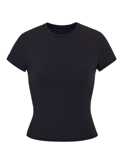 Shop Skims Women's Fits Everybody Short-sleeve T-shirt In Onyx