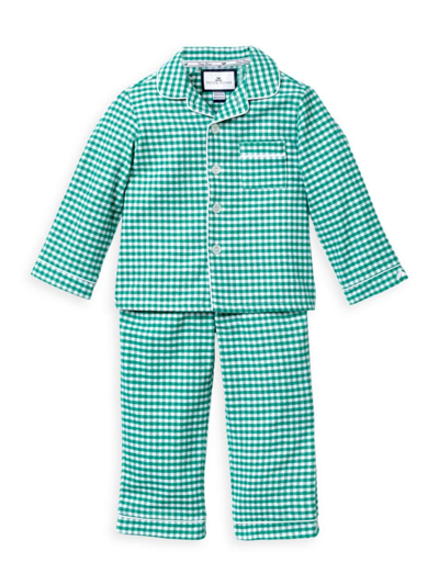 Shop Petite Plume Baby's & Little Kid's Gingham Pajama Set In Green