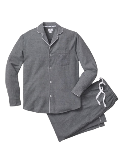 Shop Petite Plume Men's Cotton Flannel Pajamas In Grey