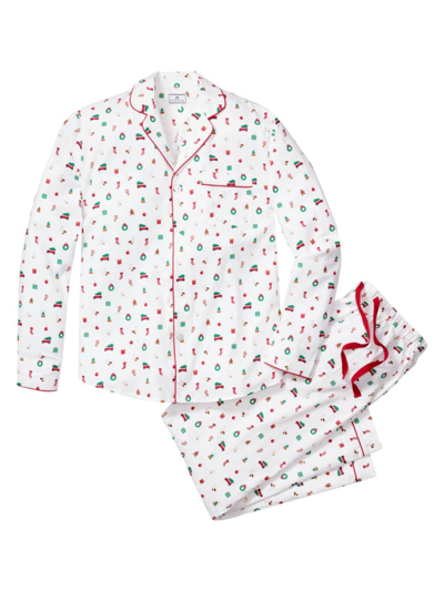 Shop Petite Plume Men's Winter Nostalgia Graphic Pajamas In White