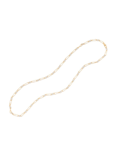Shop Marco Bicego Women's Marrakech Onde Two-tone 18k Gold & 1.55 Tcw Diamond Chain Necklace In Yellow Gold