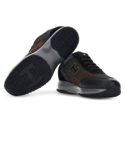 Shop Hogan Sneakers  Interactive Brown Black In Marrone