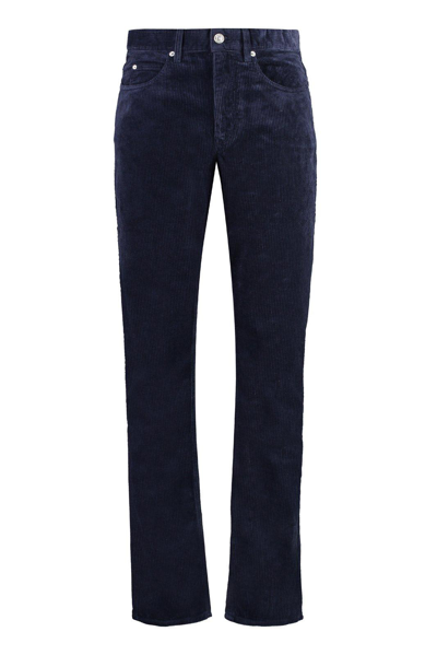Shop Isabel Marant Jack Corduroy Trousers In Faded Night