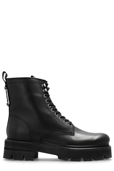 Shop Dsquared2 Icon Clubbing Combat Boots In Nero