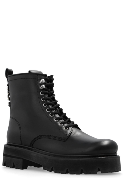 Shop Dsquared2 Icon Clubbing Combat Boots In Nero
