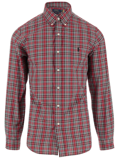 Shop Ralph Lauren Plaid-check Buttoned Shirt In Red