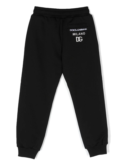 Shop Dolce & Gabbana Black Cotton Trousers In Nero
