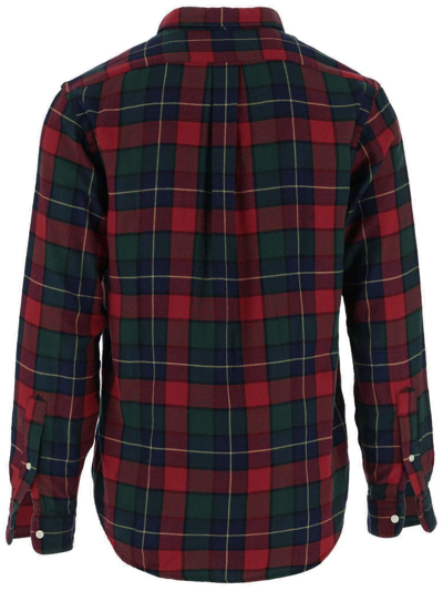 Shop Ralph Lauren Polo Pony Checked Long-sleeved Shirt In Multicolor