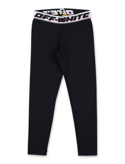 Shop Off-white Stretched Mid Rise Leggings In Nero