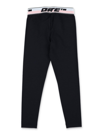 Shop Off-white Stretched Mid Rise Leggings In Nero
