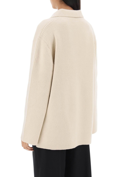 Shop Totême Wool And Cashmere Sweater In White