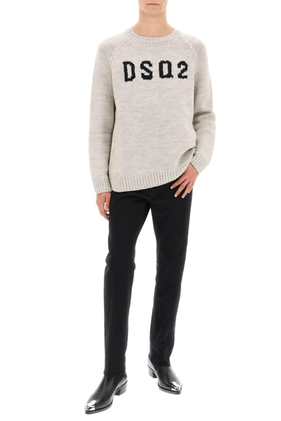 Shop Dsquared2 Dsq2 Wool Sweater In Grey