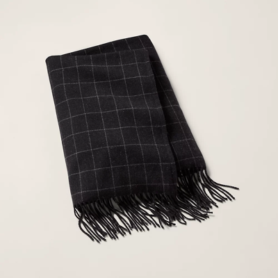 Shop Ralph Lauren Hughe Throw Blanket In True Charcoal