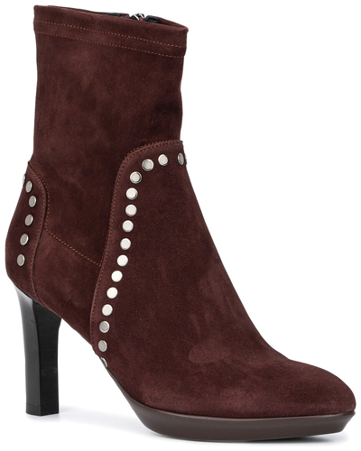 Shop Aquatalia Roma Weatherproof Suede Boot In Red