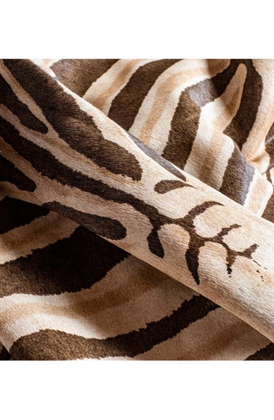 Shop Natural Togo Genuine Cowhide Rug In African Zebra Choco