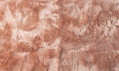 Shop Natural Genuine Sheepskin Rug In Pink