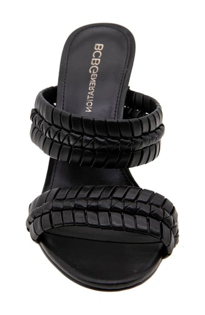 Shop Bcbgeneration Jendi Slide Sandal In Black Leather