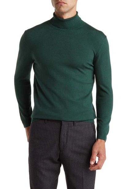 Shop Tom Baine Performance Turtleneck Sweater In Hunter Green
