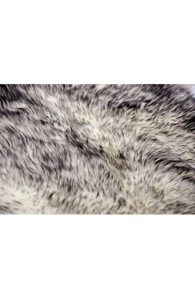Shop Natural Genuine Shearling Rug In Gradient Grey