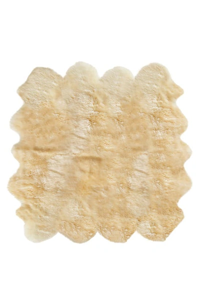 Shop Natural Genuine Shearling Rug In Gold