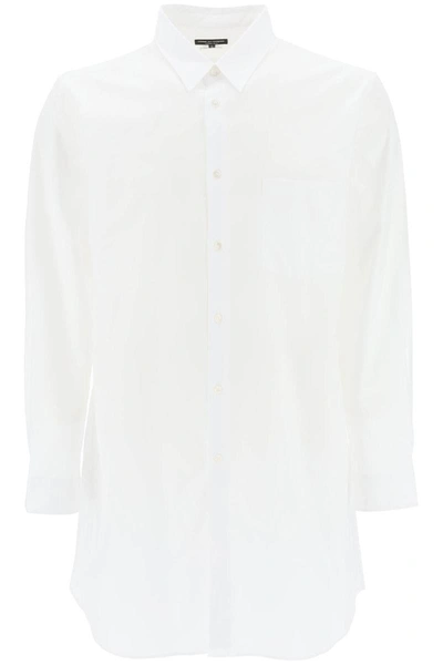 Shop Comme Des Garçons Homme Deux Comme Des Garcons Homme Plus Maxi Shirt In Poplin In White