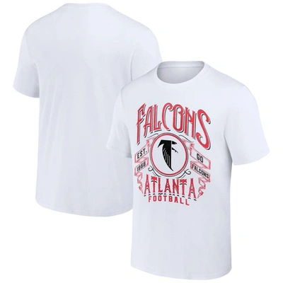 Shop Nfl X Darius Rucker Collection By Fanatics White Atlanta Falcons Vintage Football T-shirt