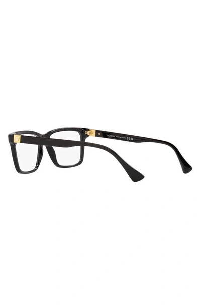 Versace Ve 3328 Gb1 56mm Unisex Rectangle Eyeglasses 56mm In Black