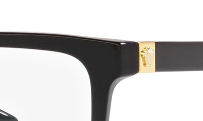 Versace Ve 3328 Gb1 56mm Unisex Rectangle Eyeglasses 56mm In Black