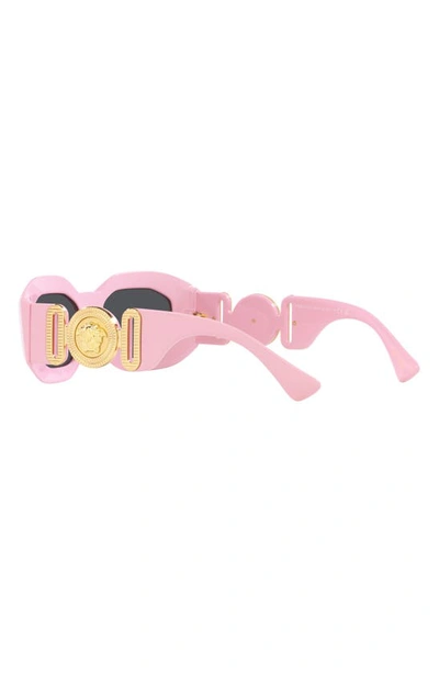 Versace Medusa Oval Plastic Sunglasses In Pink