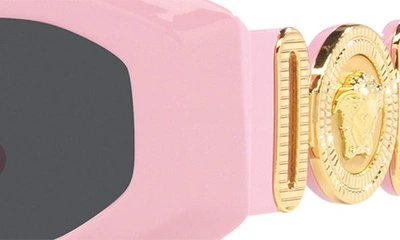 Versace Medusa Oval Plastic Sunglasses In Pink