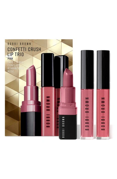 Shop Bobbi Brown Confetti Crush Hydrating Lip Trio $59 Value In Pink