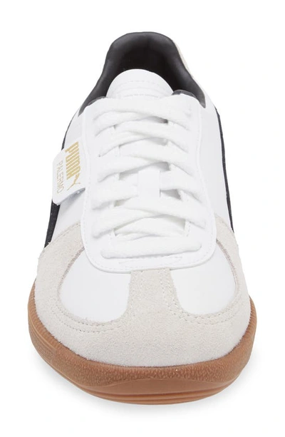 Puma Palermo Lth Sneakers In  White-vapor Gray-gum
