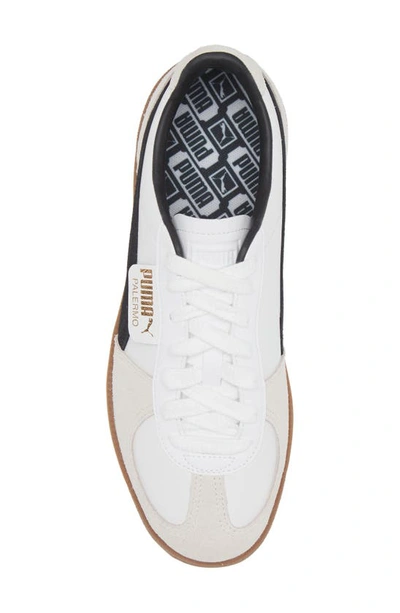 Shop Puma Palermo Leather Sneaker In  White-vapor Gray-gum