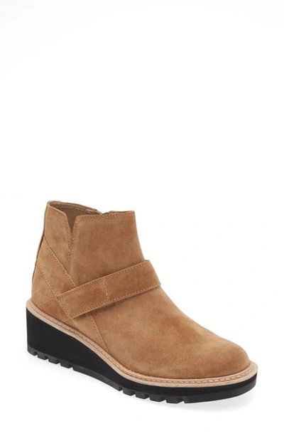 Shop Eileen Fisher Platform Wedge Bootie In Savana