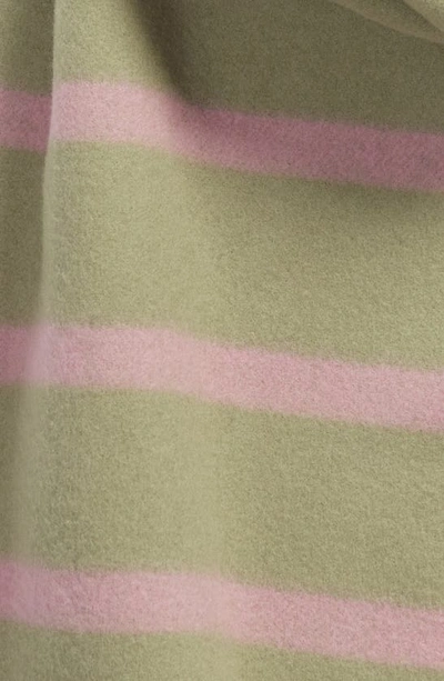 Shop Acne Studios Vesta Skinny Stripe Wool Scarf In Greeny/ Pink