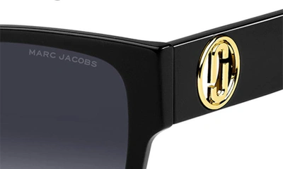 Shop Marc Jacobs 54mm Square Sunglasses In Black/ Grey Shaded