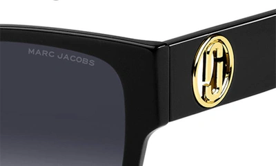 Marc Jacobs 54mm Square Sunglasses In Black/ Grey Shaded