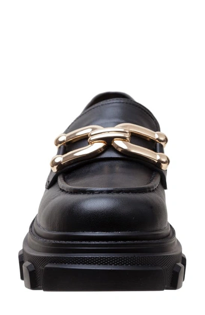 Shop Lisa Vicky Decide Lug Sole Loafer In Black Nappa Leather