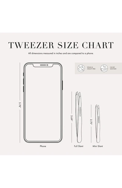 Tweezerman Rose Gold Mini Slant Tweezer & Case Set In Rose Gold